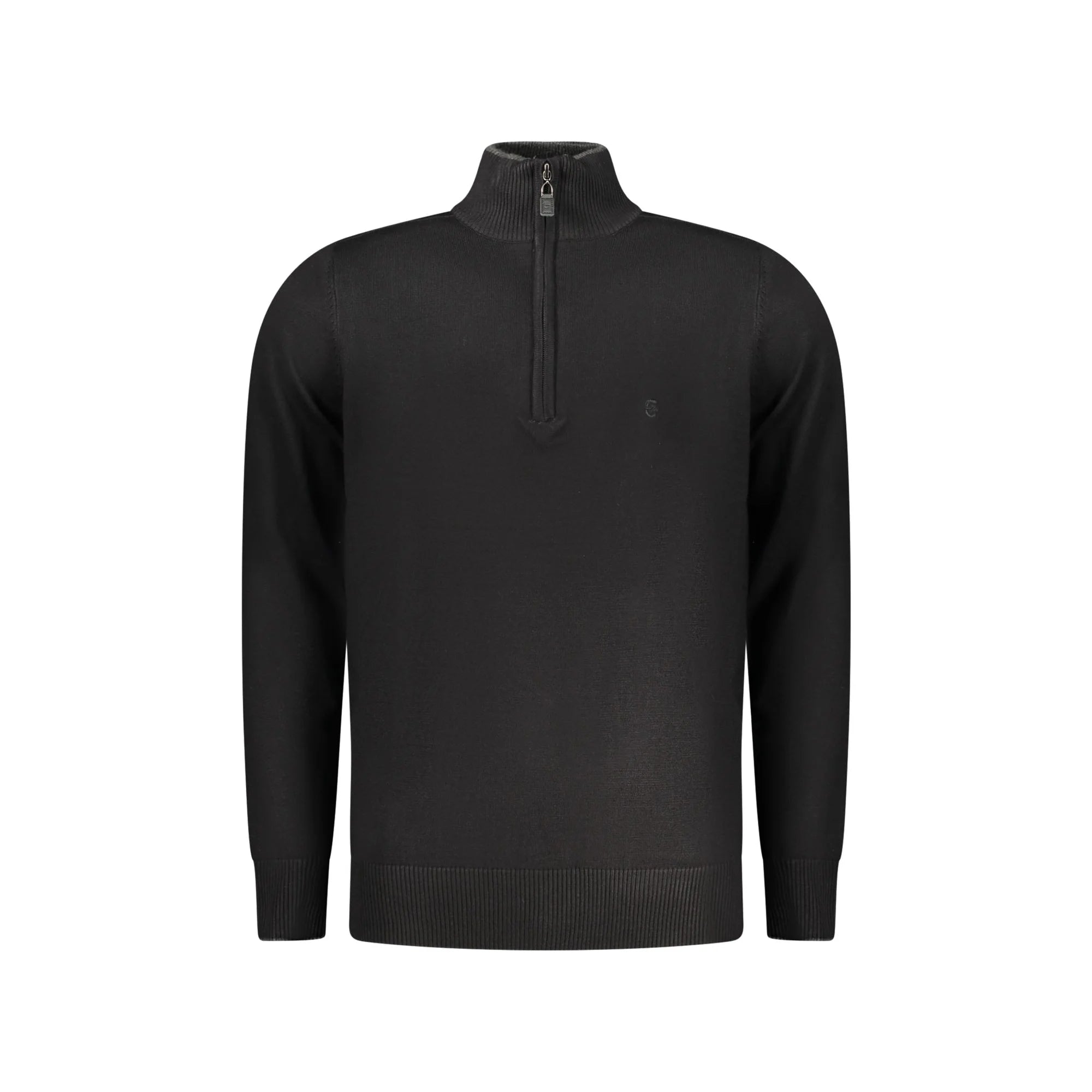 Coveri Moving Maglia Uomo Nera Mezza Zip Ricamo Maglie Nero - foto prodotto